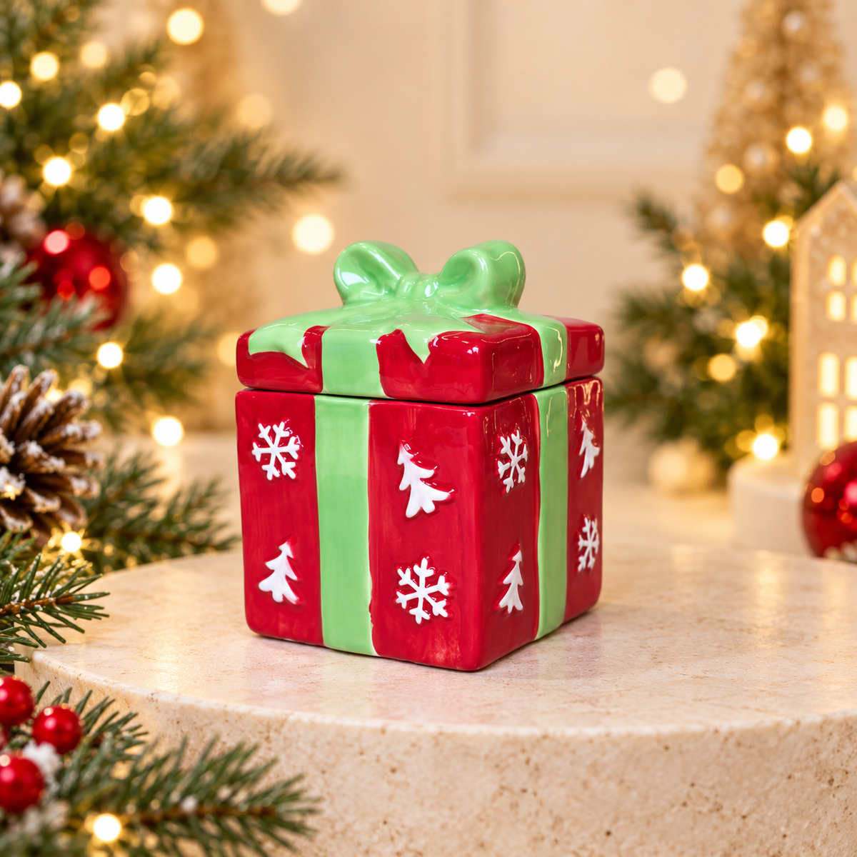 Gift Box Ceramic Jar