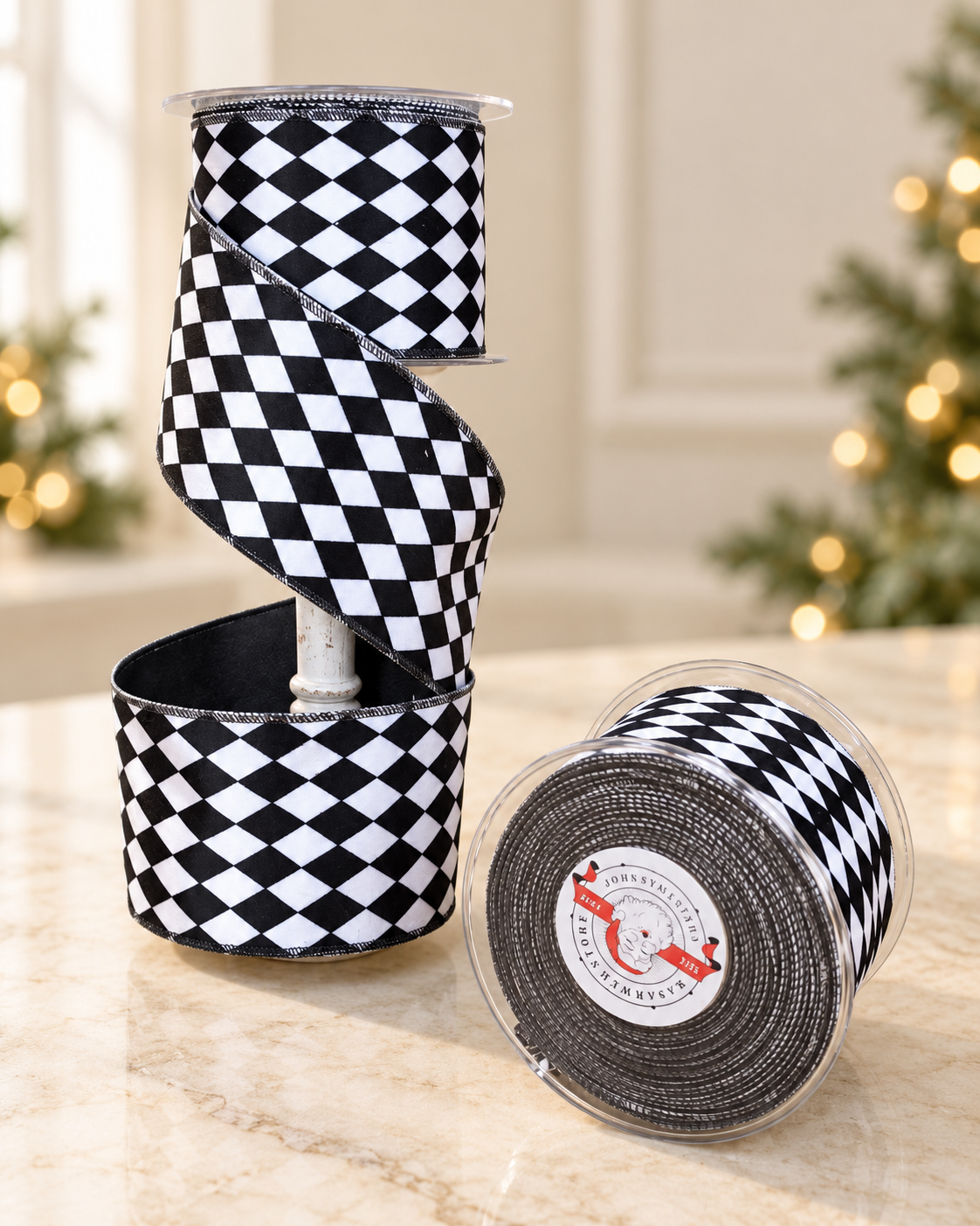 Black & White Velvet Ribbon