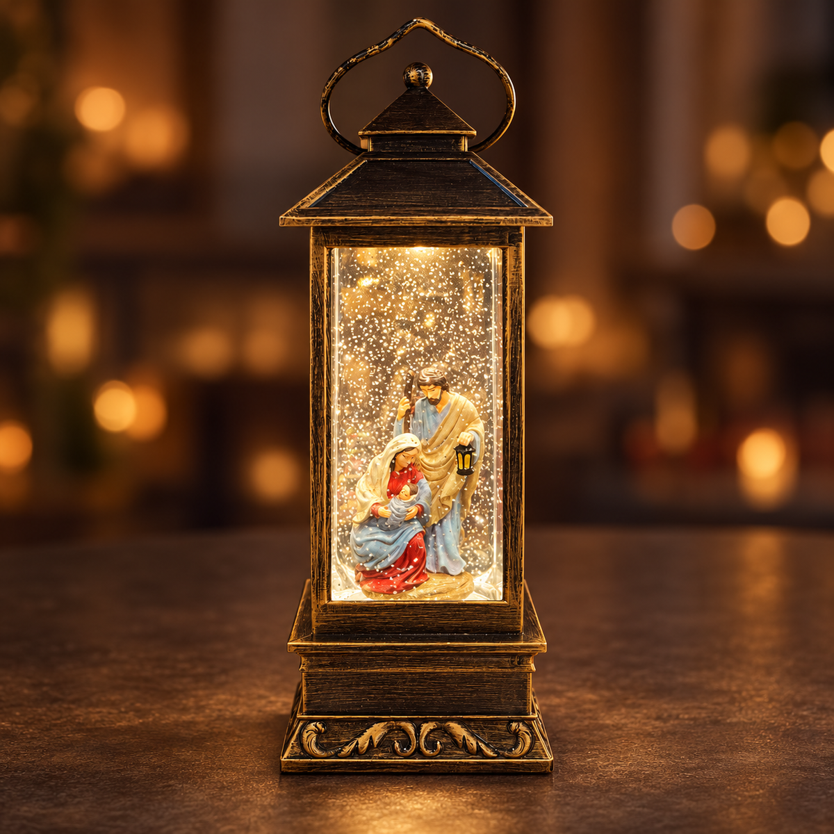 Nativity Set Musical Water Lantern