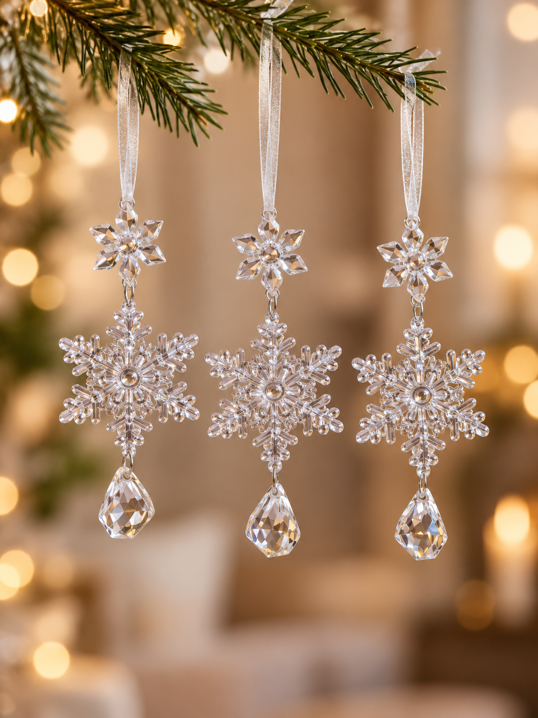 Set of 3 Snowflakes Ornament