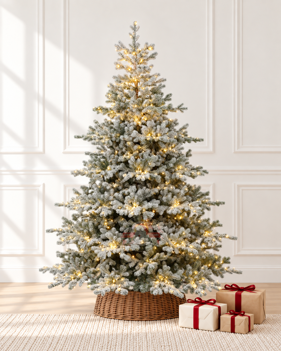Flocked Polar Spruce Christmas Tree