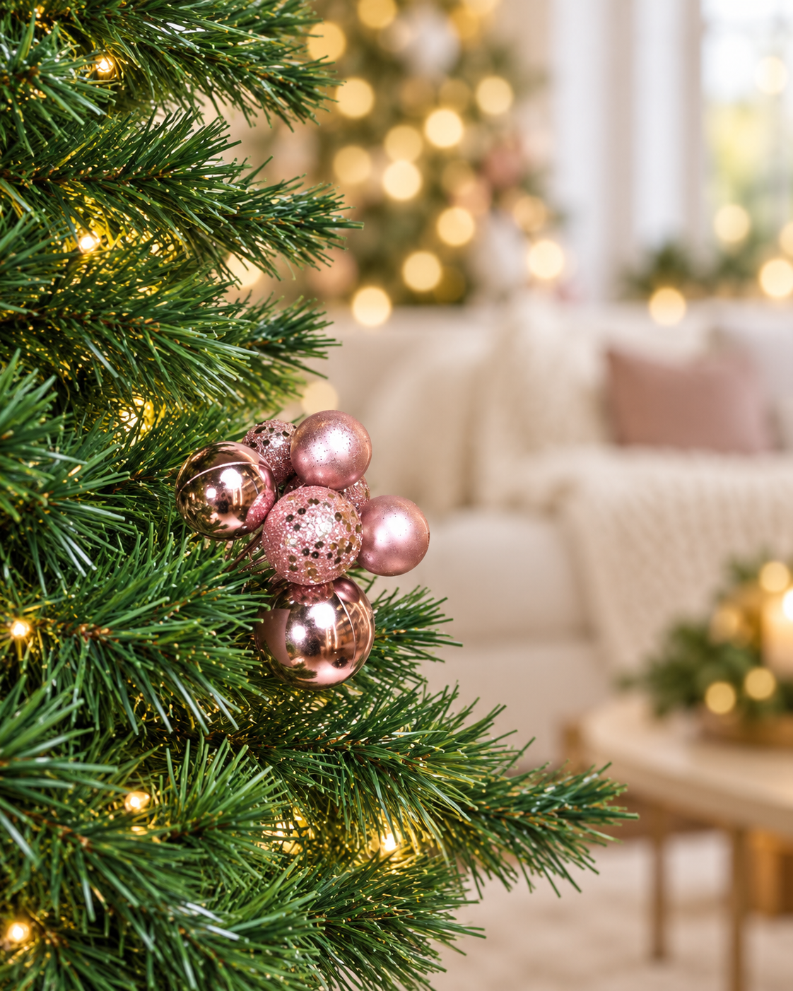 Rosegold Mini Balls Tree Pick