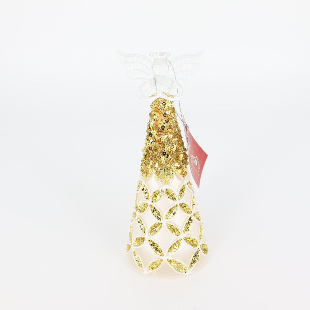Hanging Gold Angel Glass