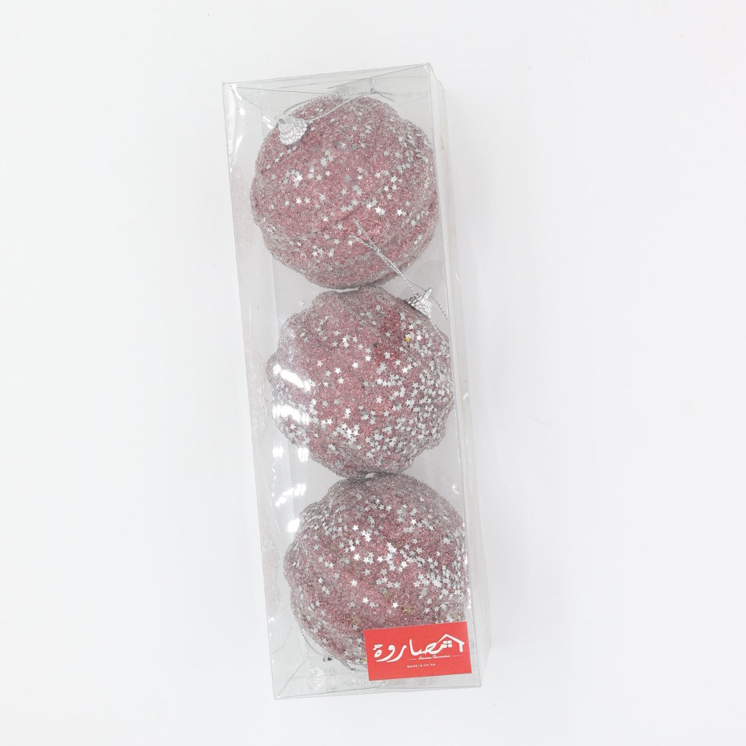 Glitter 8cm Rosegold Balls
