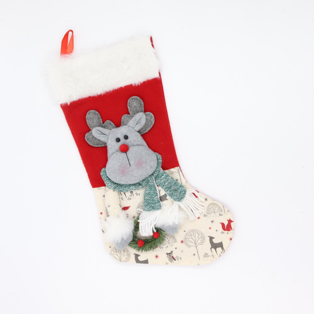 Red/Beige Stocking Christmas