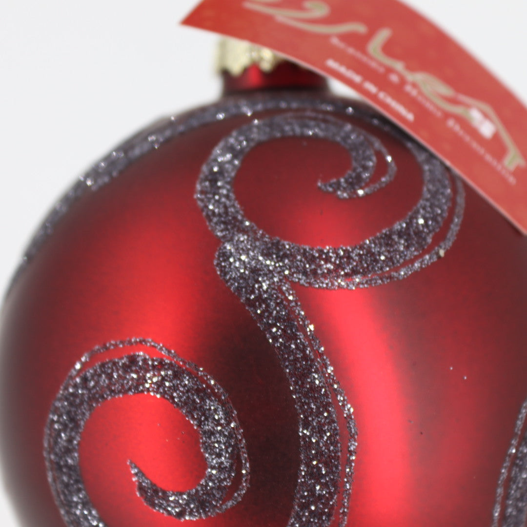 Red/Grey Glass Ball