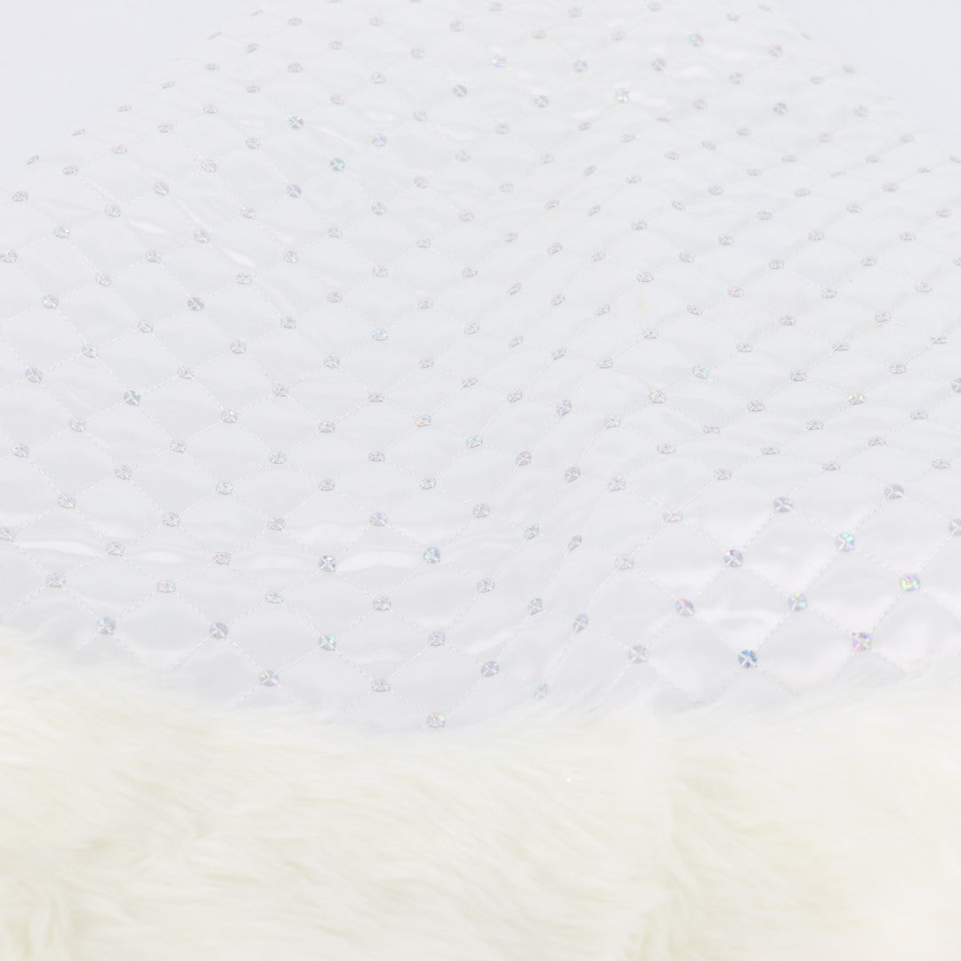 White With Stones With Fur Tree Skirt