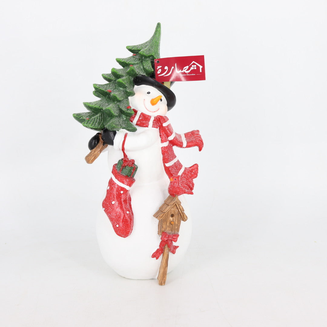 Snowman Holding A Tree
