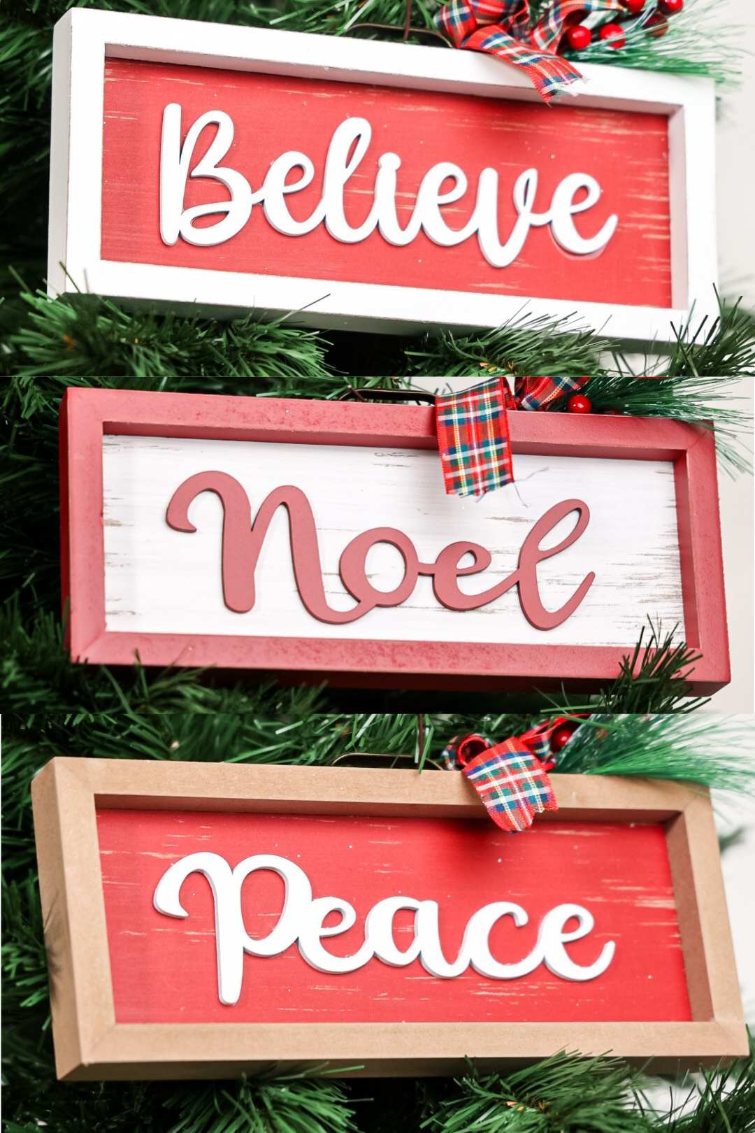 Christmas Words Signs Plaque