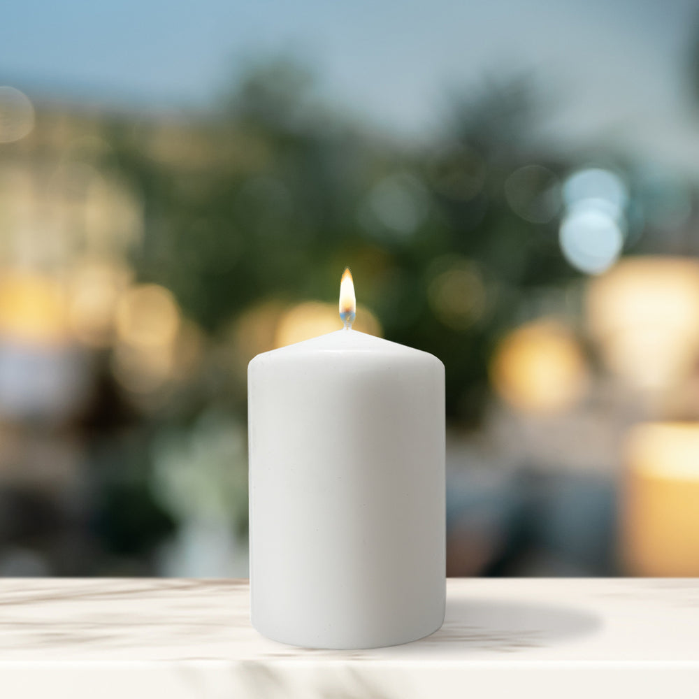 White Pillar Candle 7*10cm
