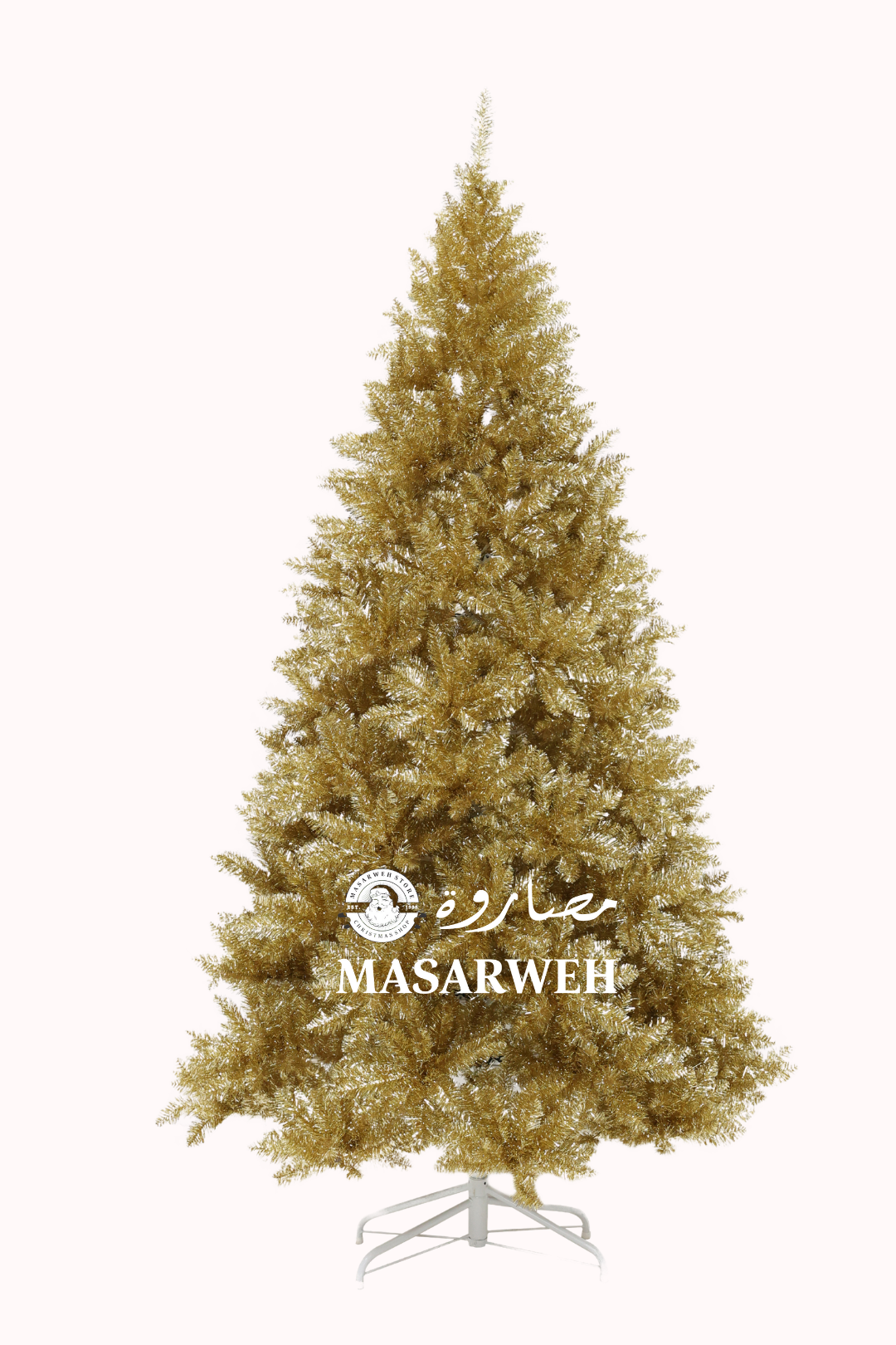 7ft (210cm) Gold PVC Christmas Tree