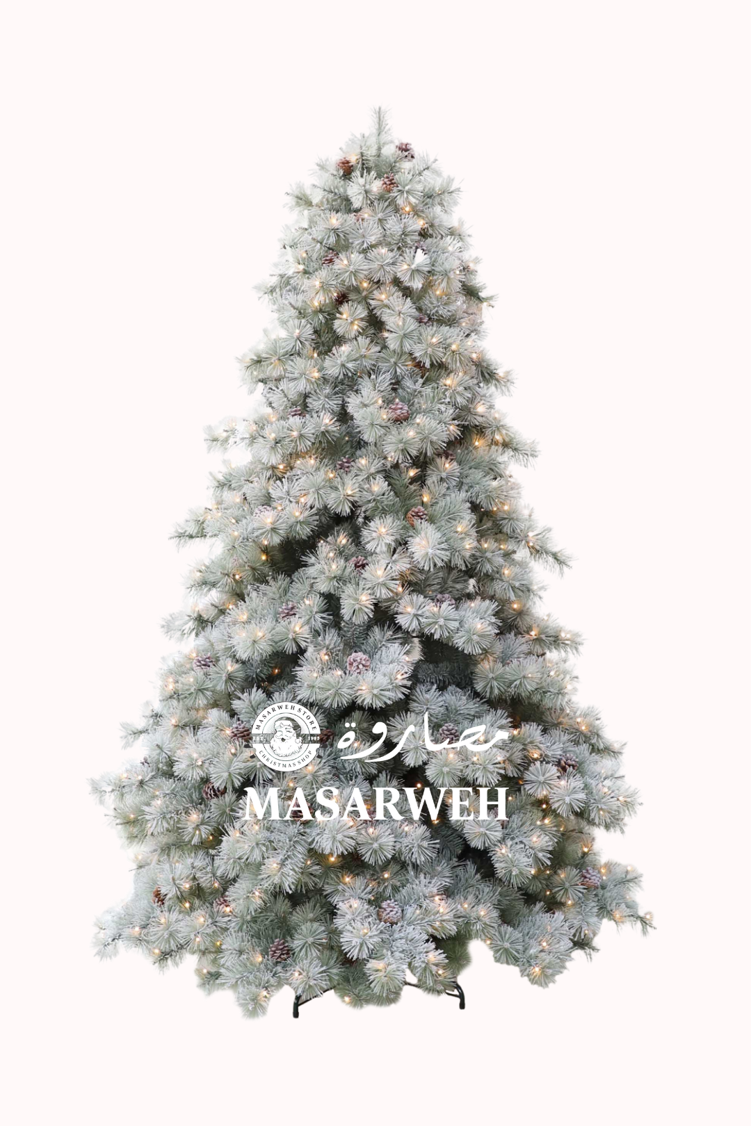 9ft(270cm) Frosted Forest Pine Christmas Tree