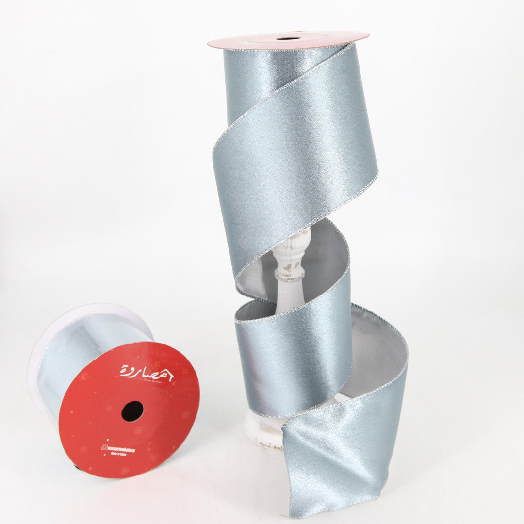 Grey Wired Ribbon
