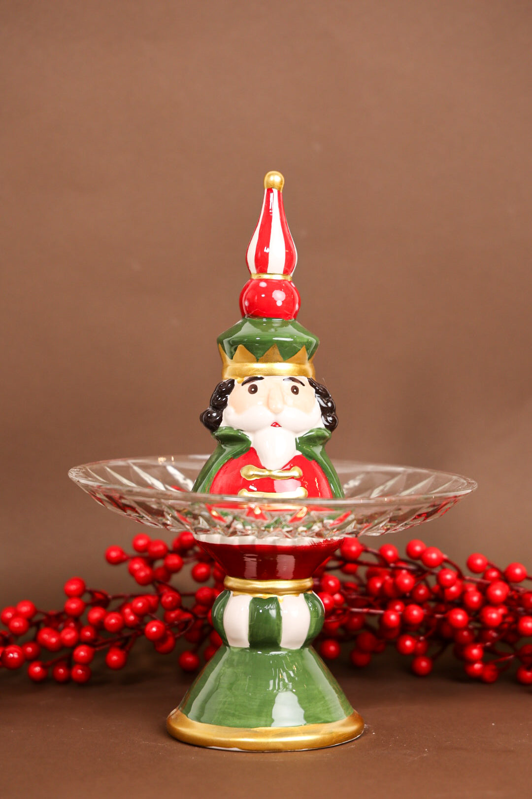 Nutcracker Glass Serving Plate