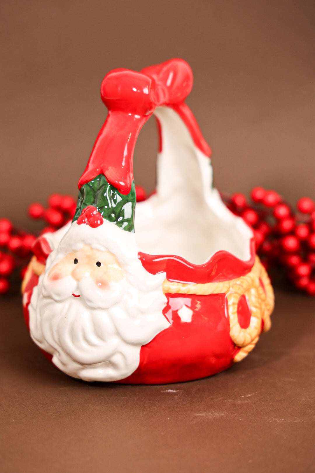 Christmas Ceramic Basket