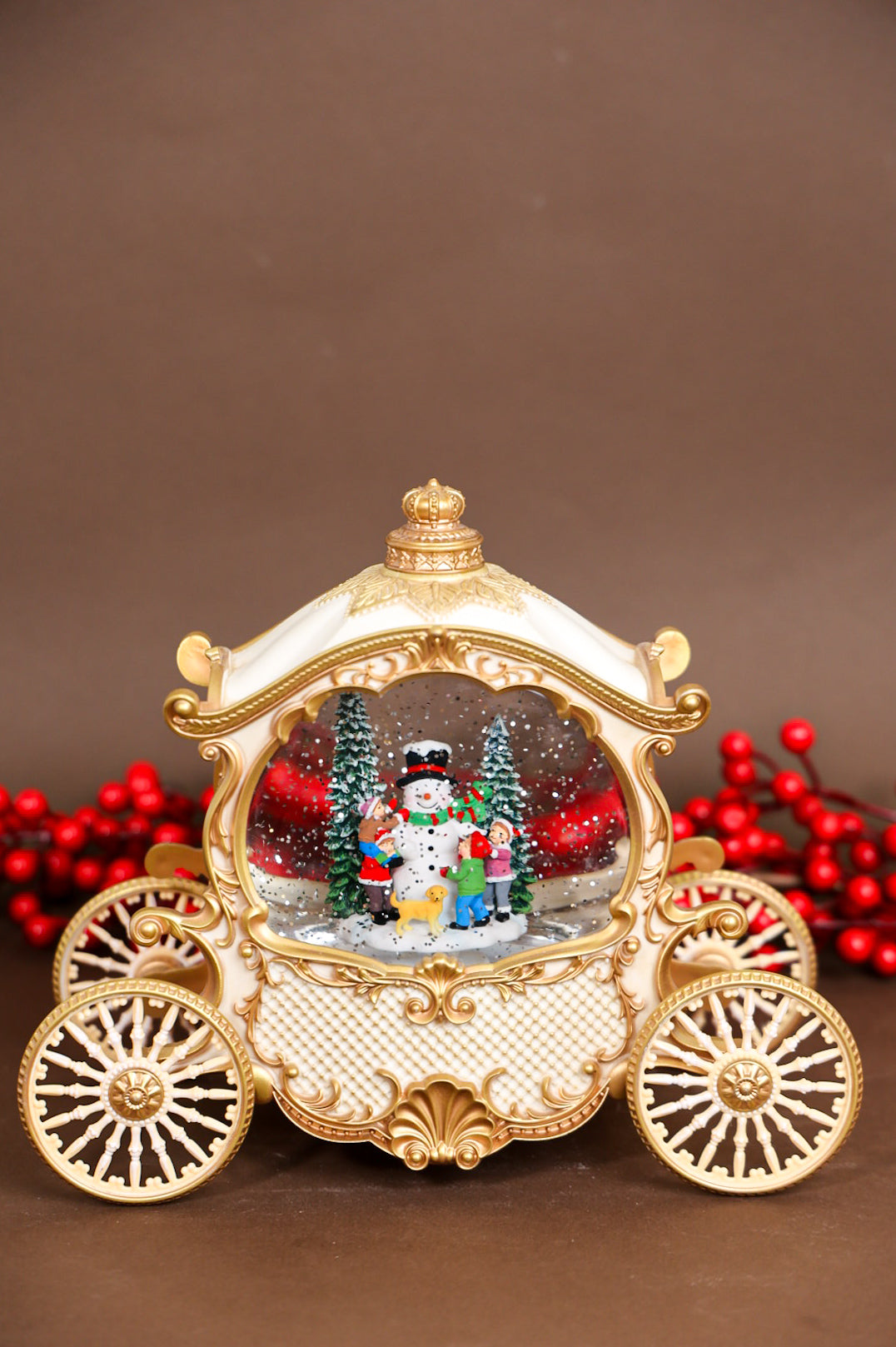 Snowman Carriages Musical Water Lantern