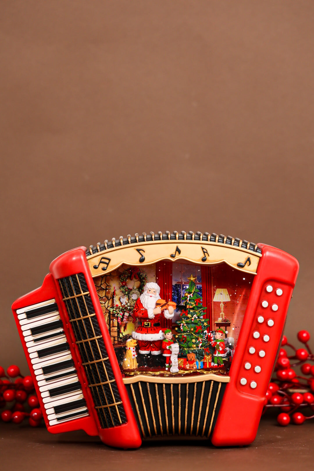 Accordion Santa Musical Water Lantern