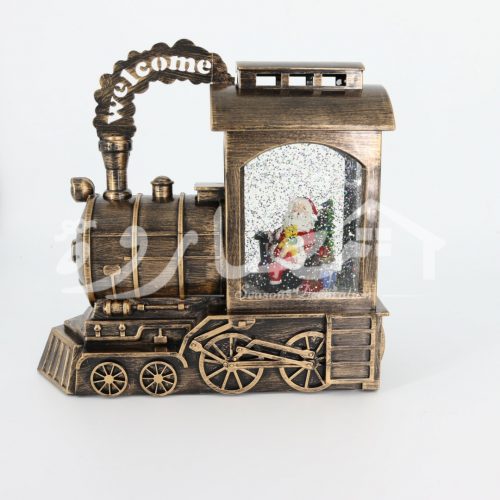 Santa Lighted Snow Globe Train