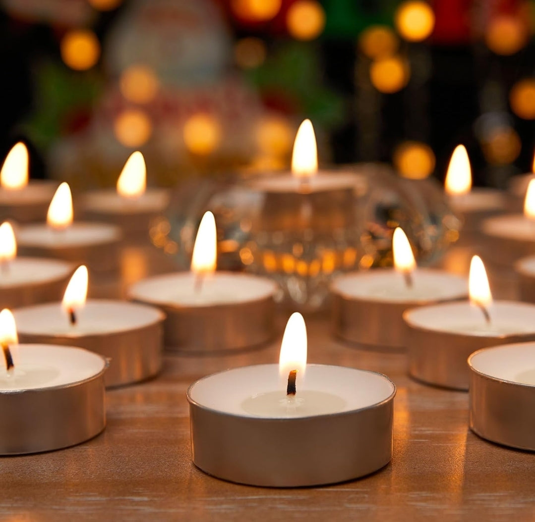 White Tea Candles 50pcs