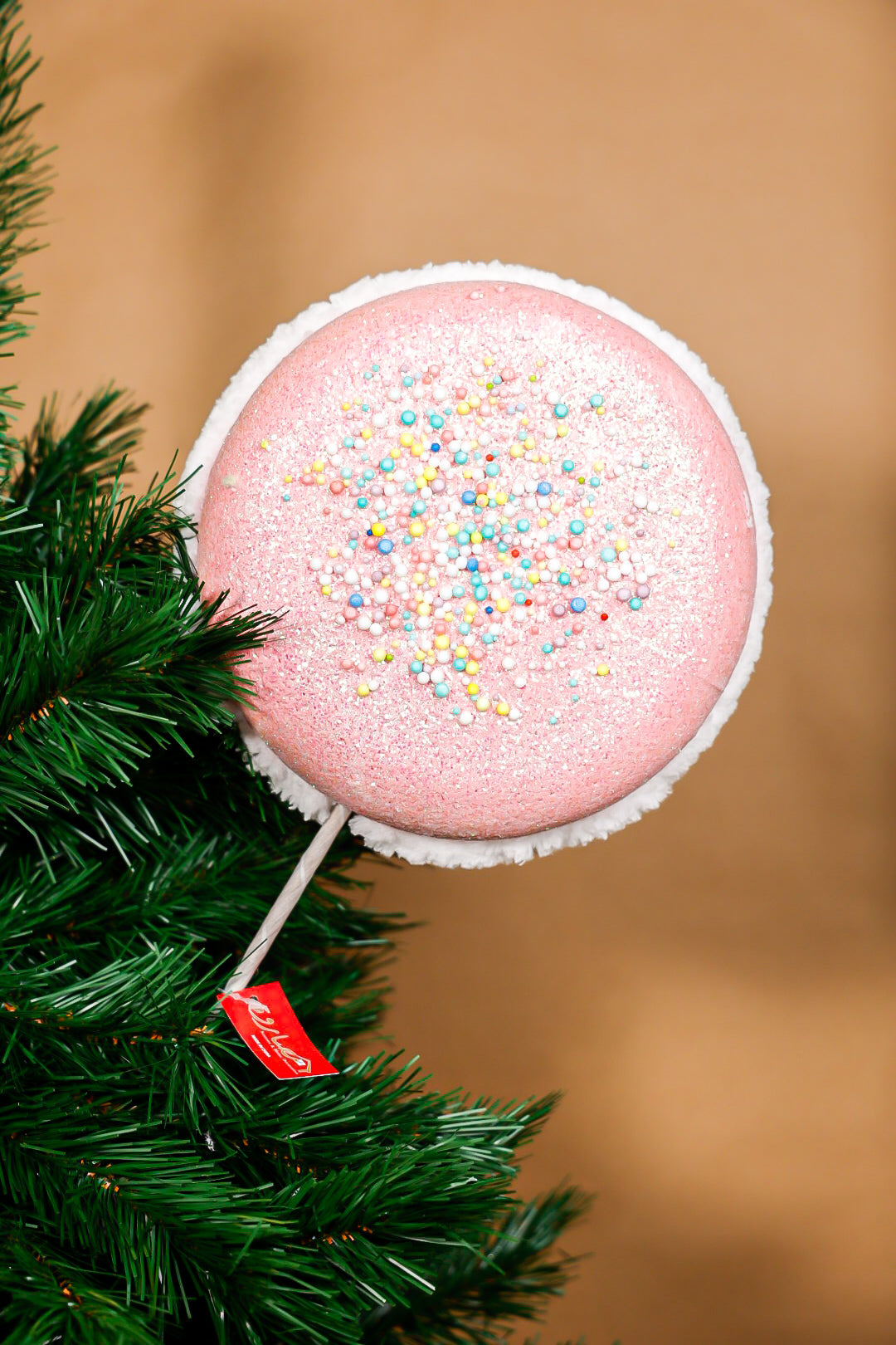 Large Pink Macaroon on Stick