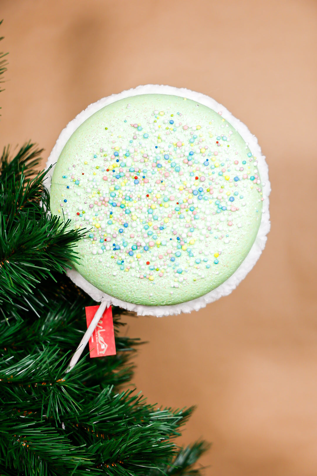 Large Green Macaroon on Stick