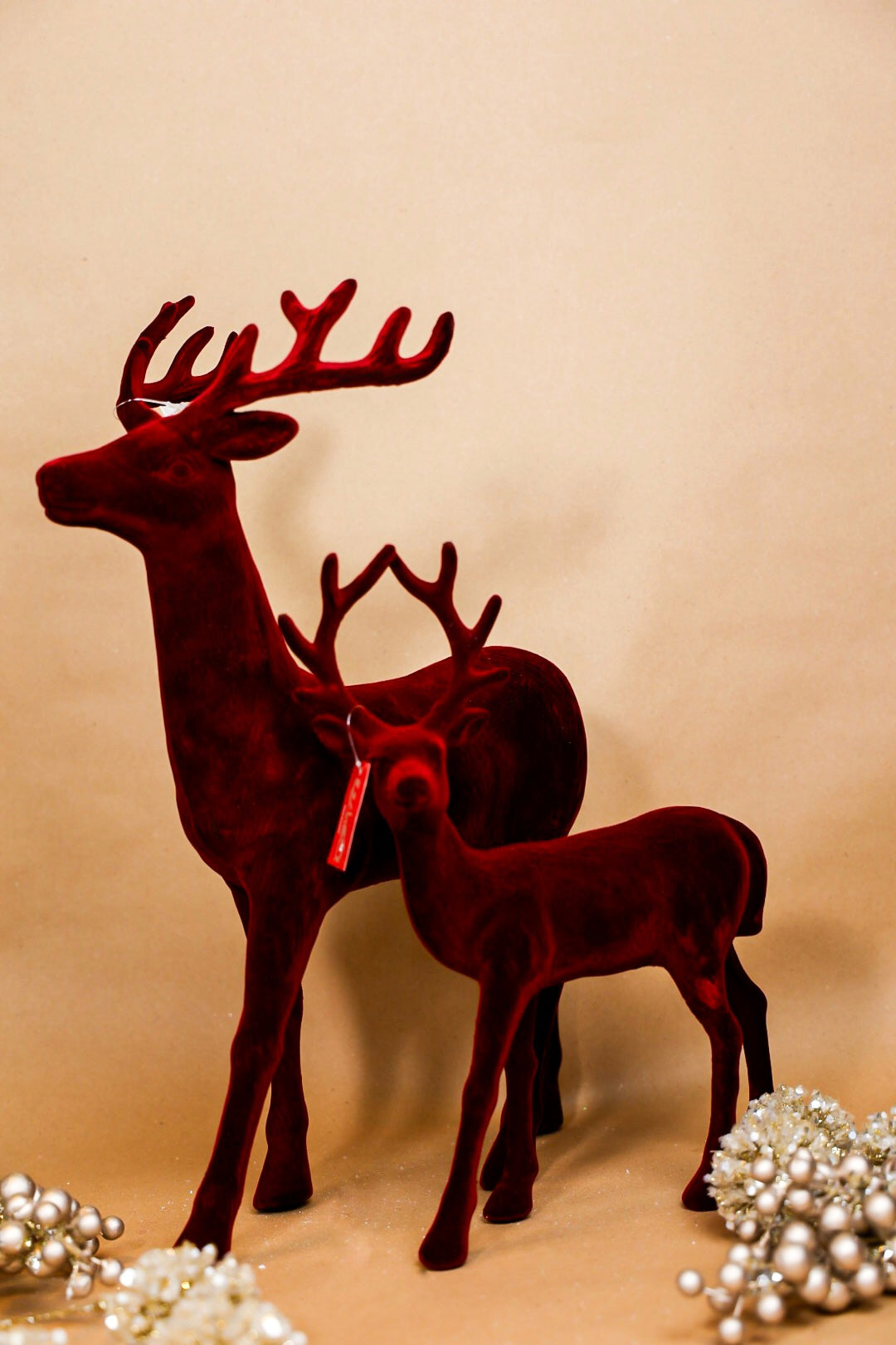 Velvet Plastic Reindeers