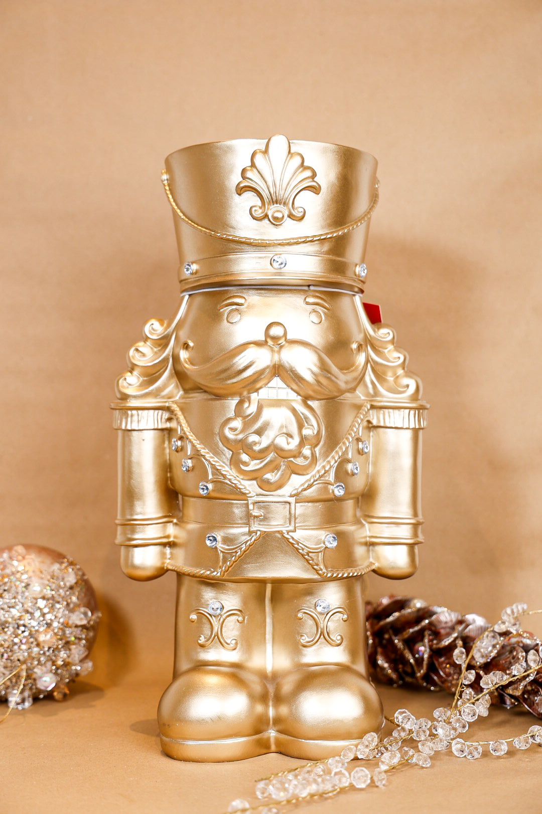 Large Nutcracker Gold Christmas Polyresin Gift
