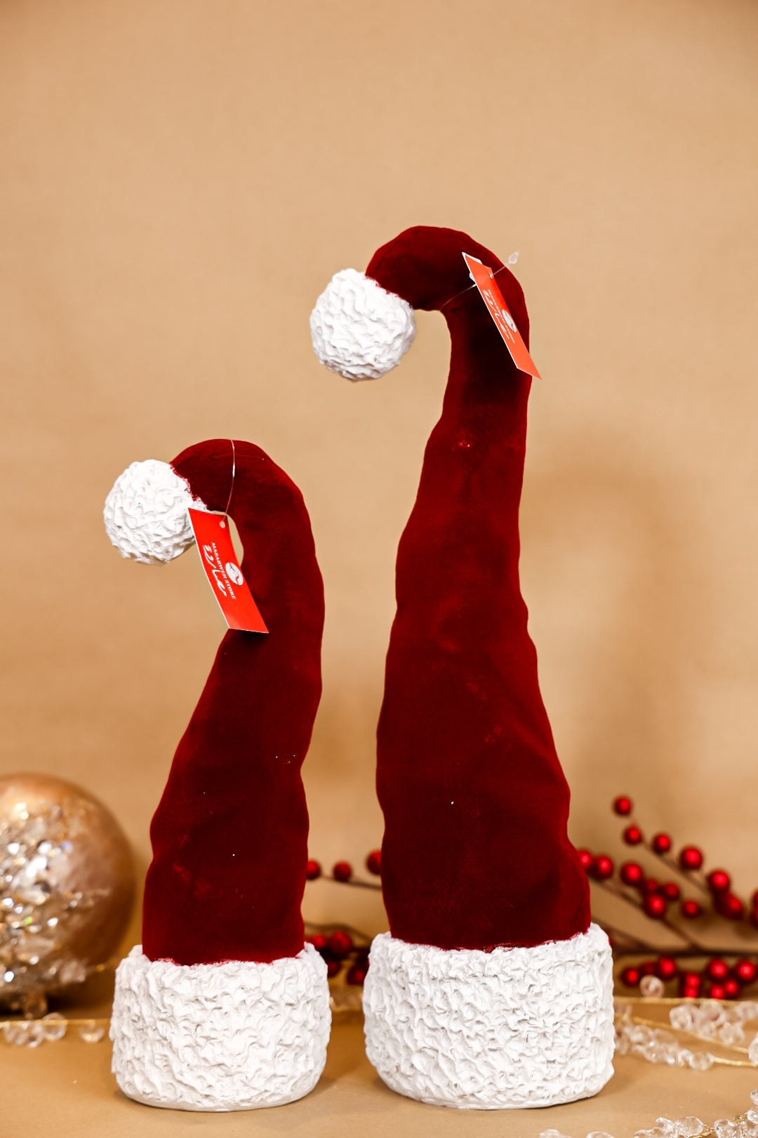 Velvet Burgundy Polyresin Hats