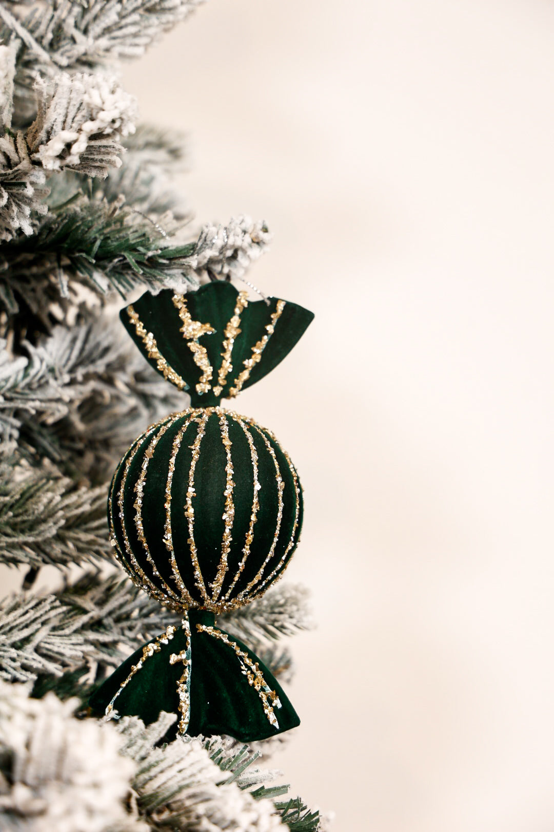 Candied Velvet Emarled Green Ornament