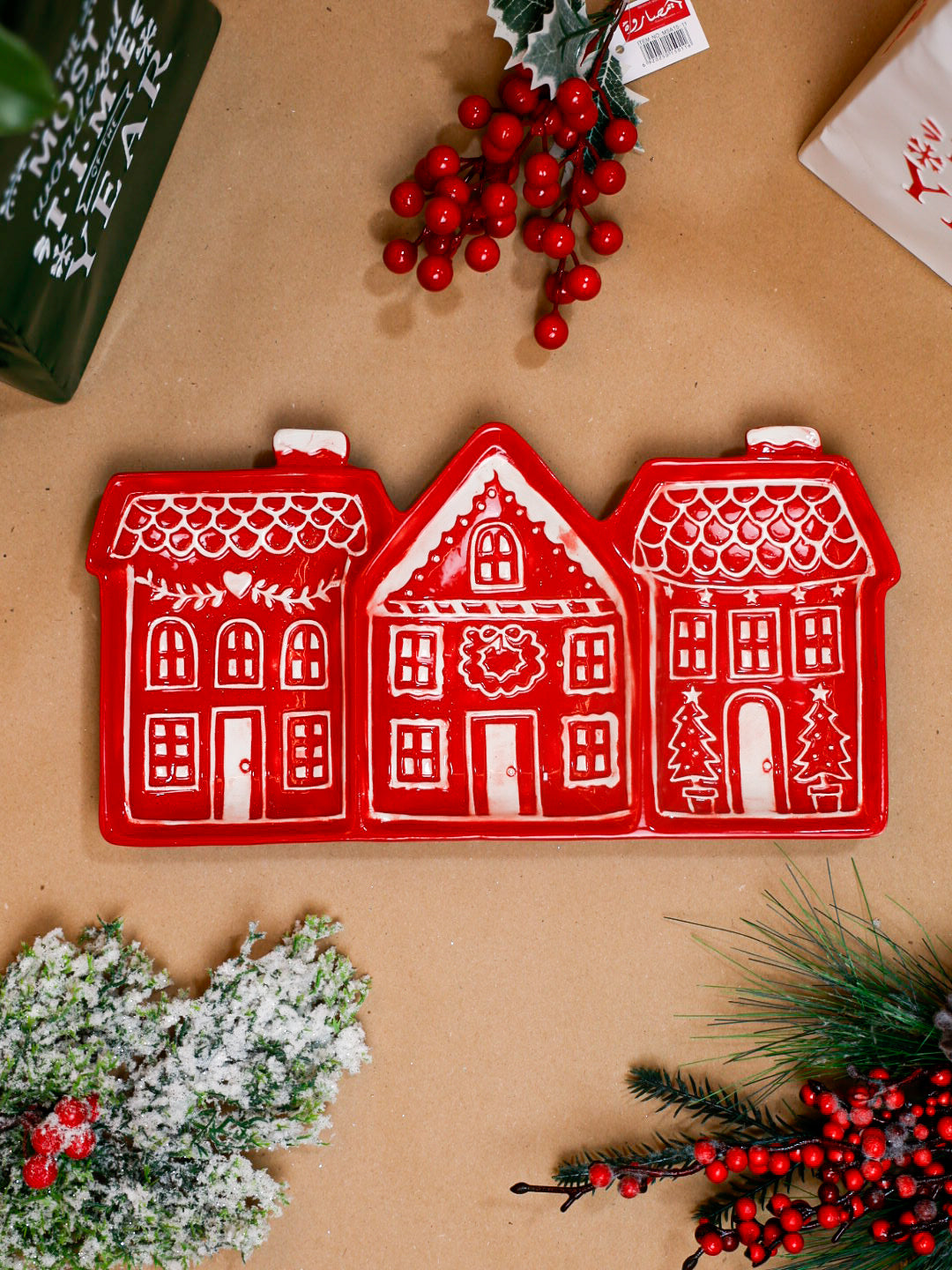 Christmas Ginger Houses Cermaic plate
