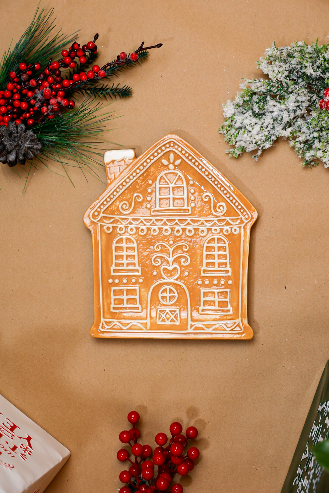 Christmas Ginger House Cermaic plate