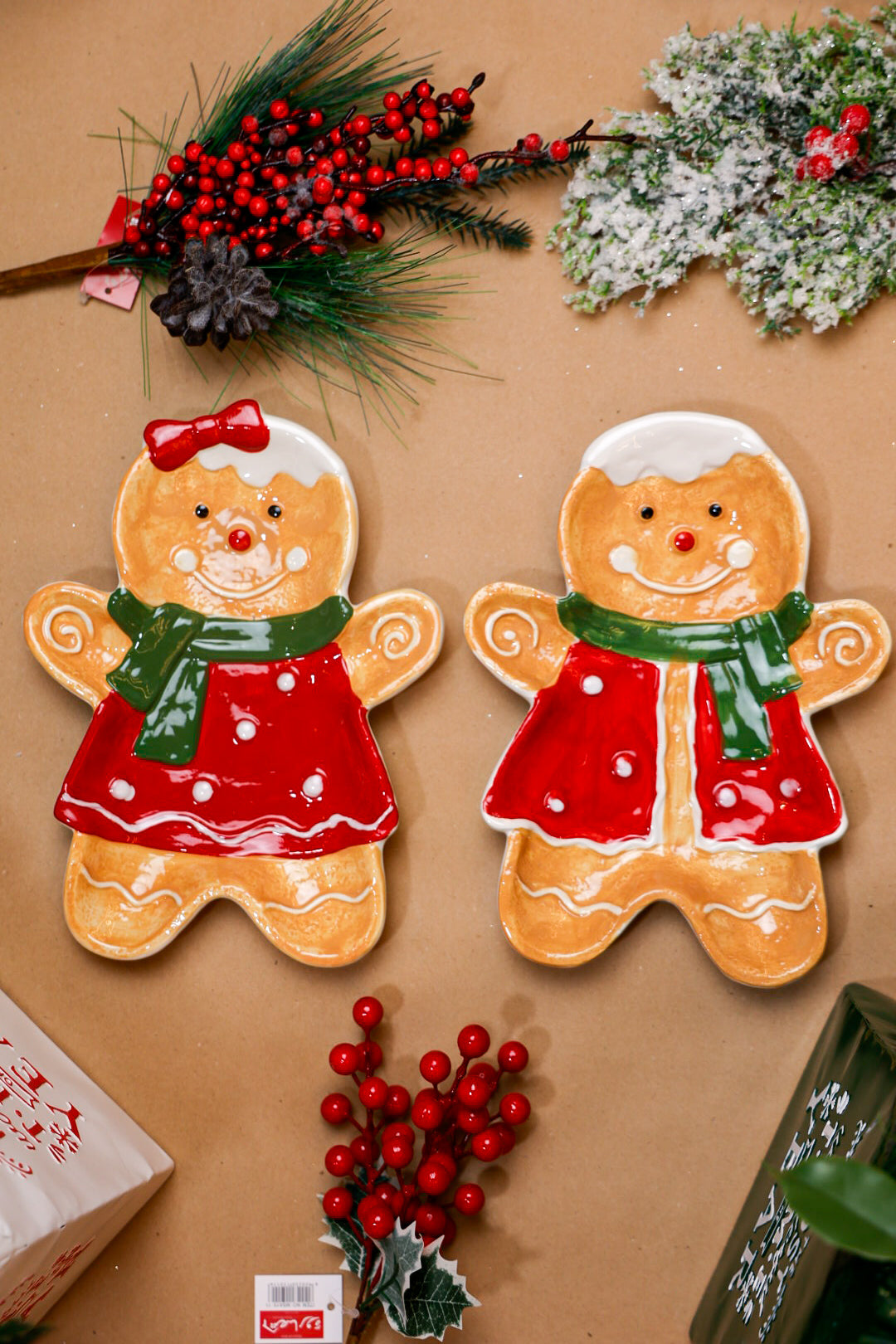 Gingerbread Christmas Cermaic plate