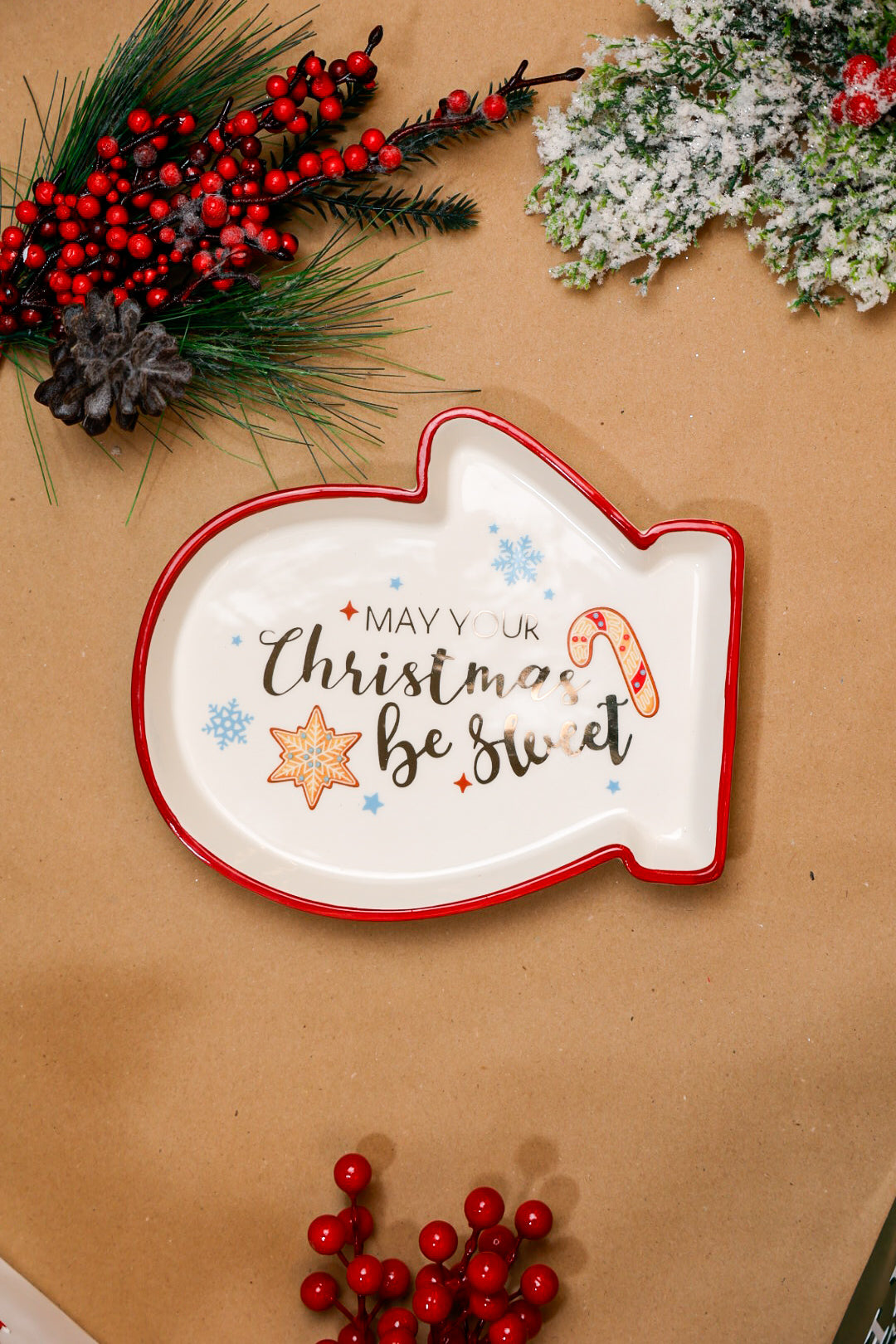 Ceramic Christmas Glove Dish