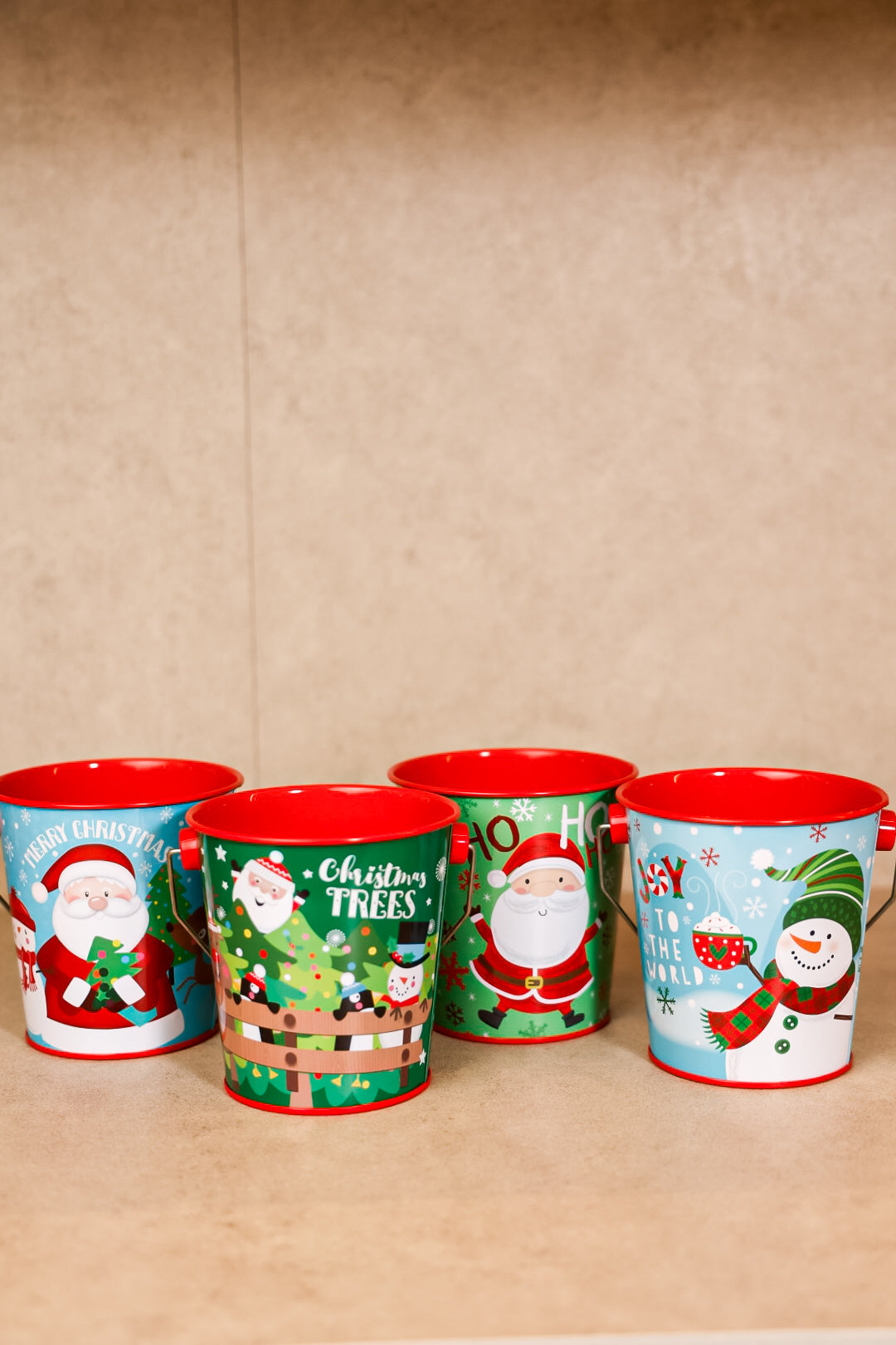 Christmas Bucket Metal Box