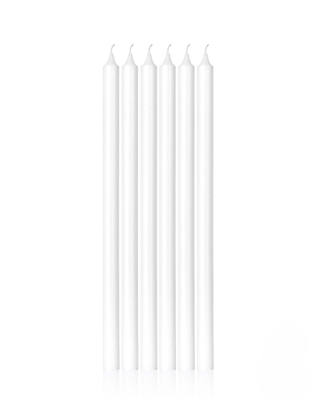 White Taper Candles Set 20cm 25cm 40cm