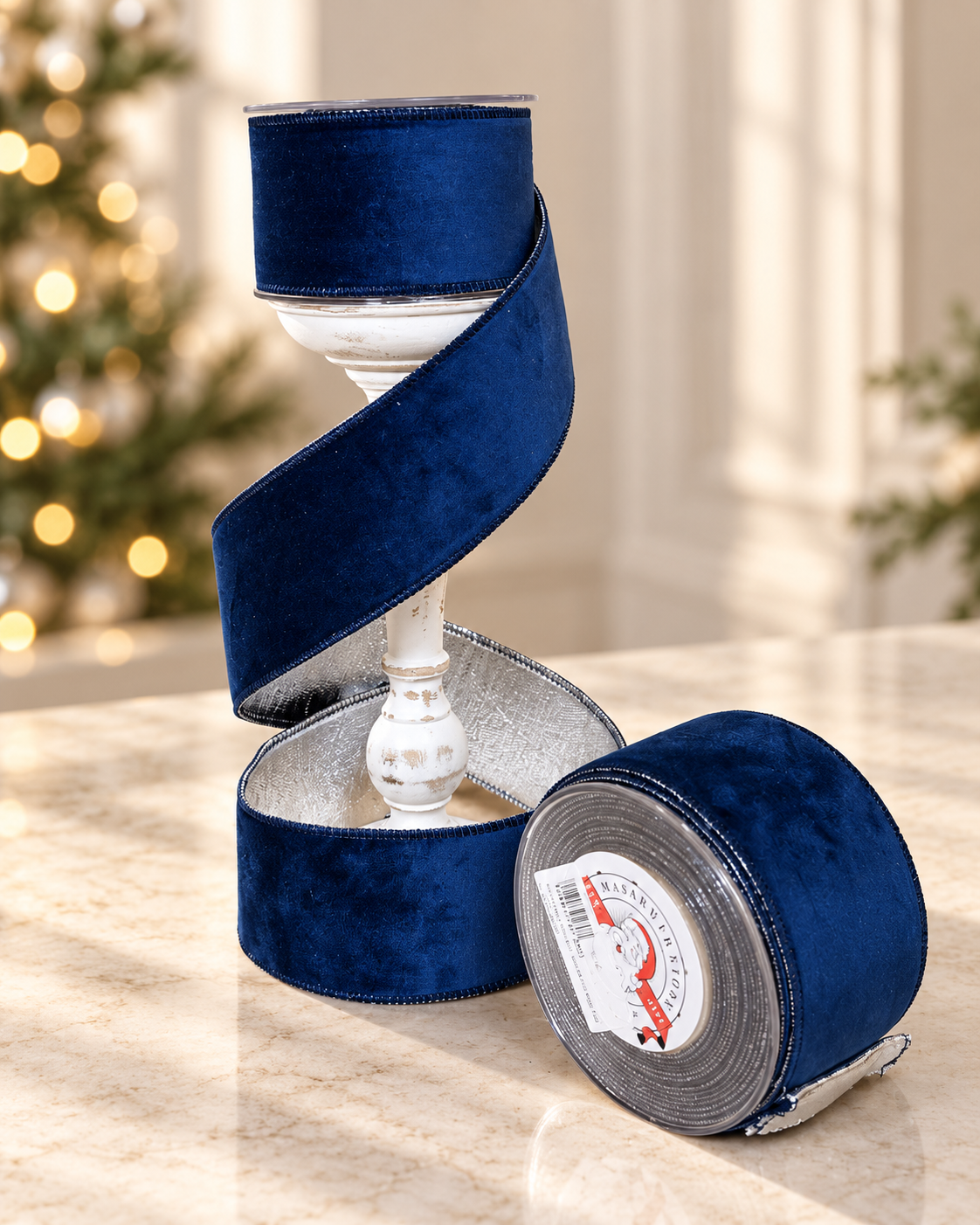 Navy Velvet Ribbon
