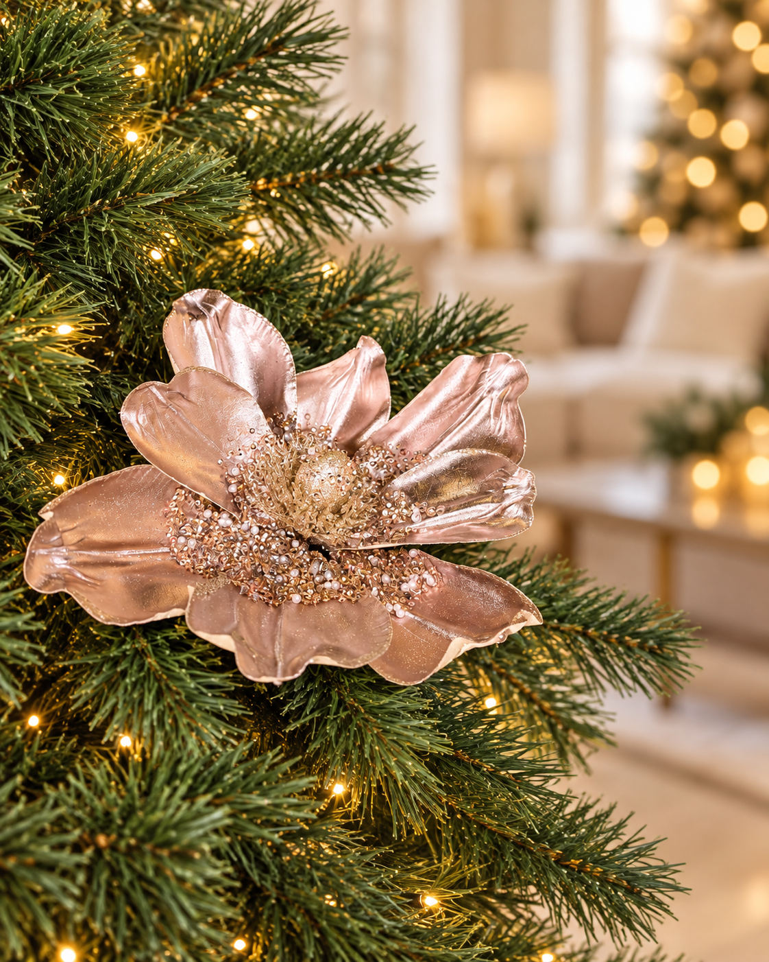 Rosegold Magnolia Flower