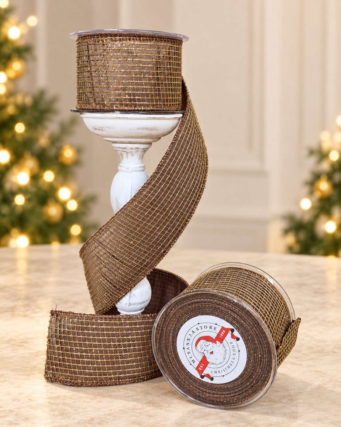 Brown Net Ribbon