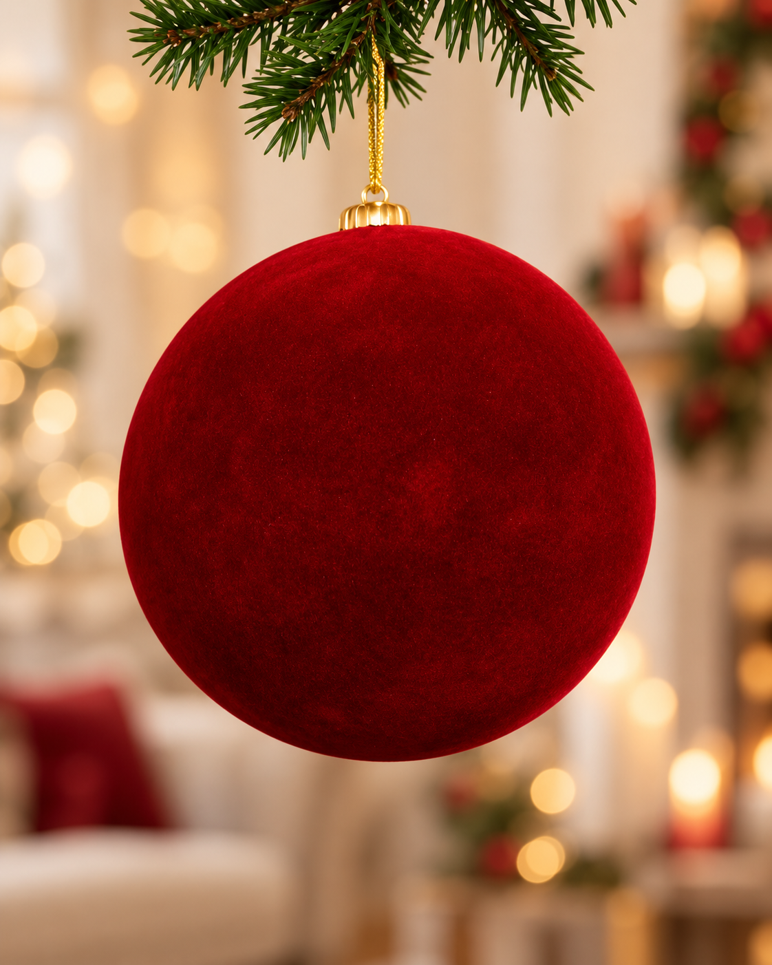 20cm 25cm 30cm Burgundy Giant Velvet Ball