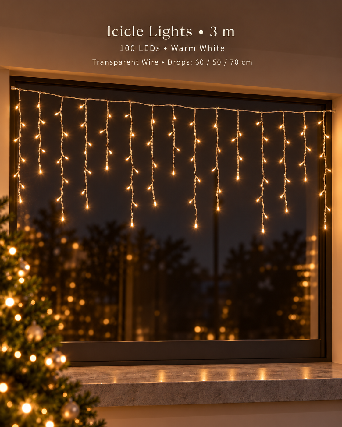 Icicle light 100 LED