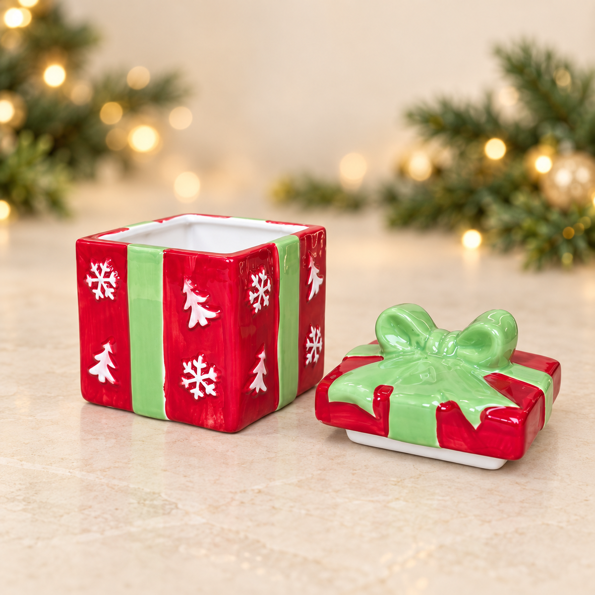 Gift Box Ceramic Jar