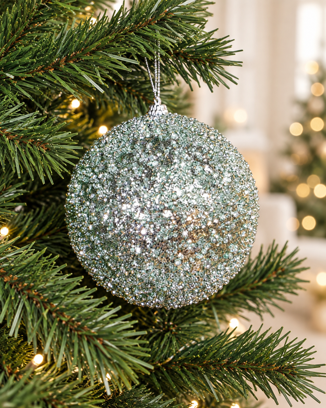 15cm Mint Green Ball Christmas
