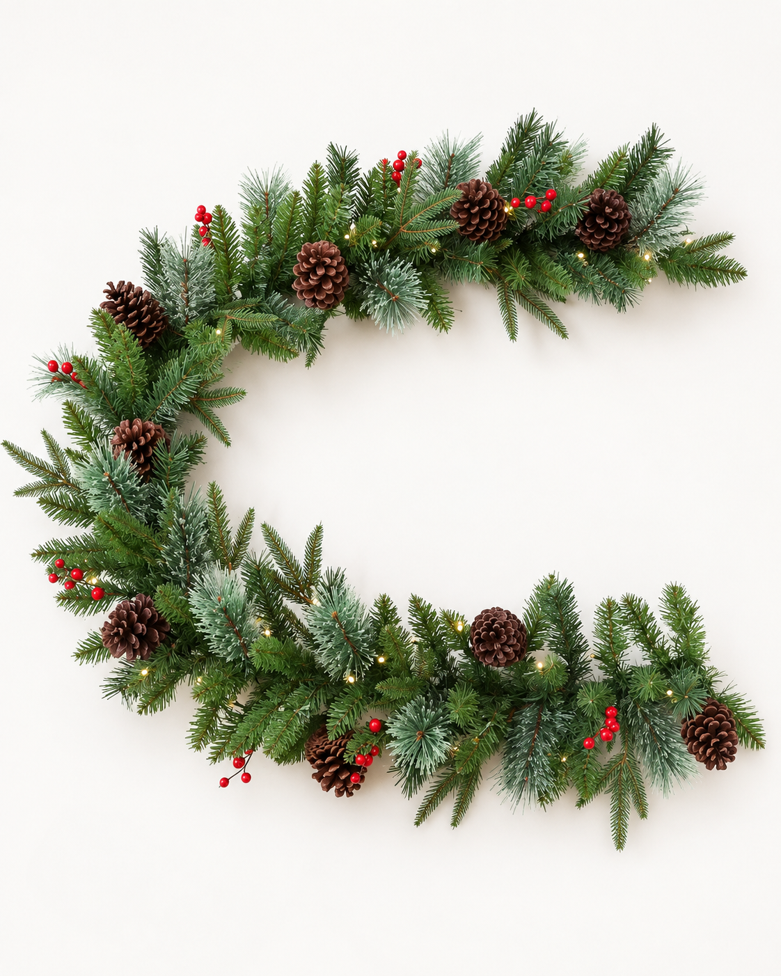 Pre-Lit Decorated 180CM MIX Garland
