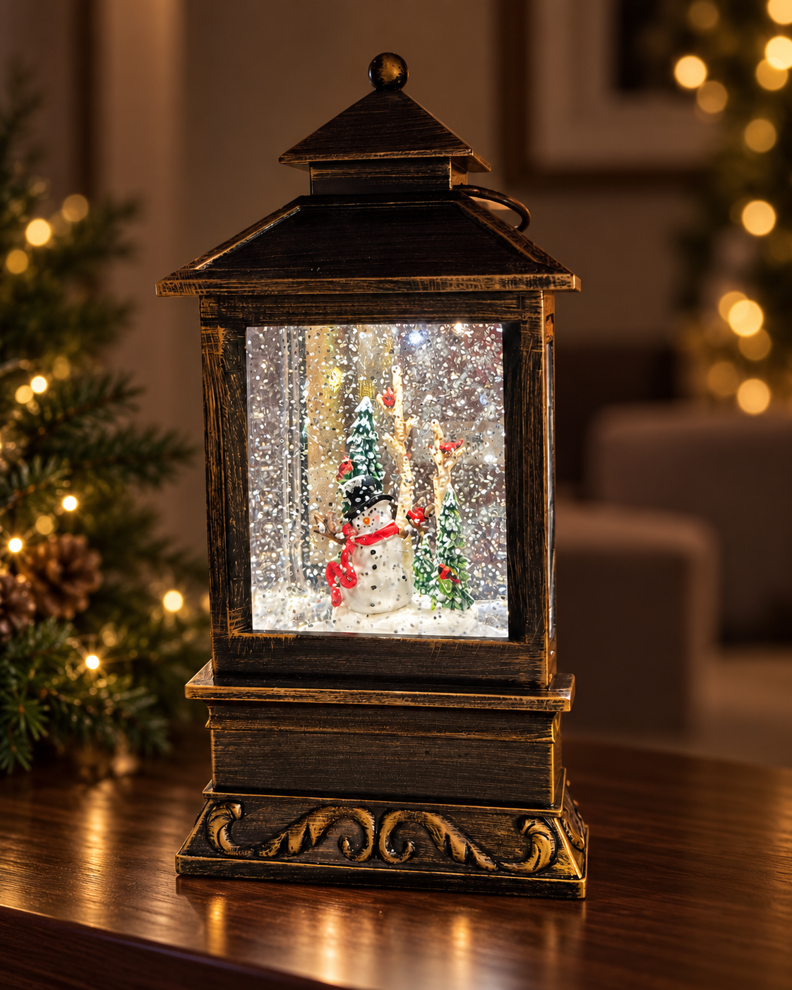 Snowman Musical Water Lantern