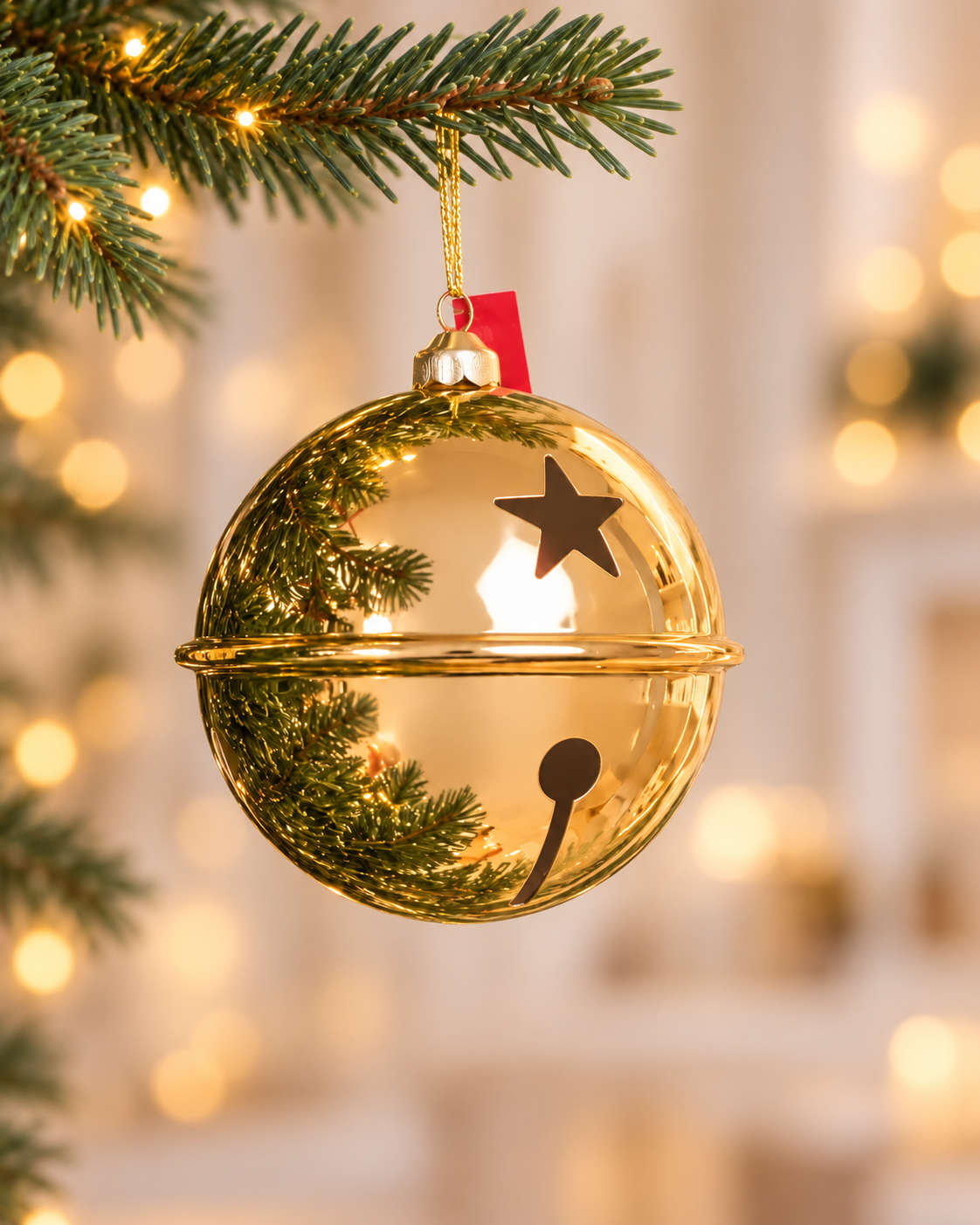 20CM Christmas Shiny Gold Bell
