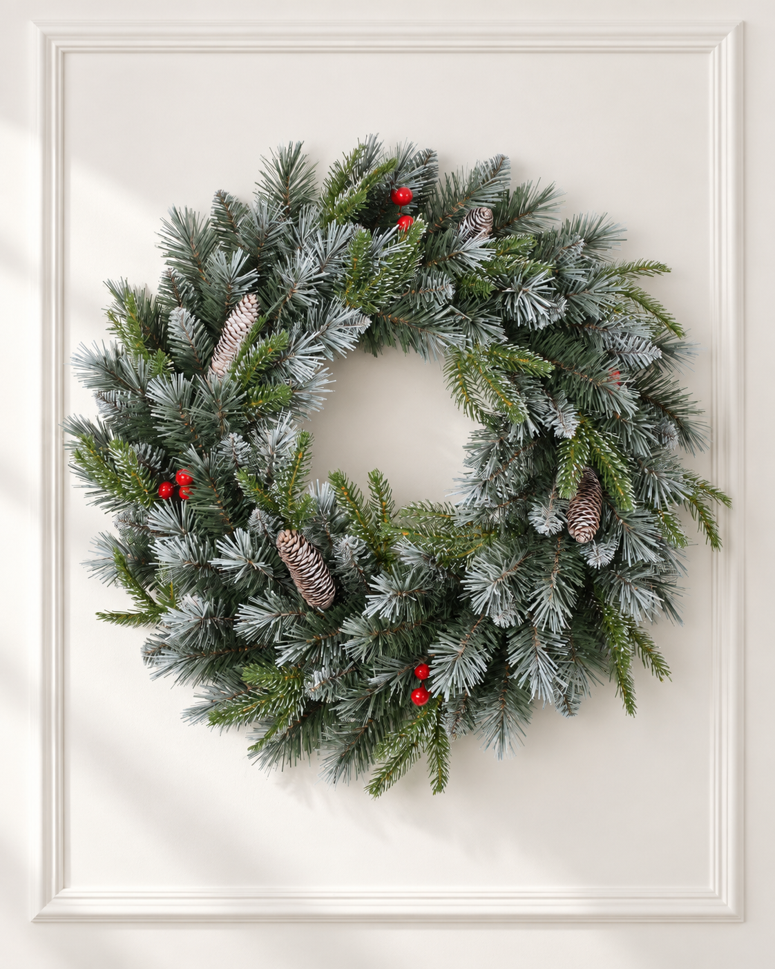 Frosted Green Decorated Wreath