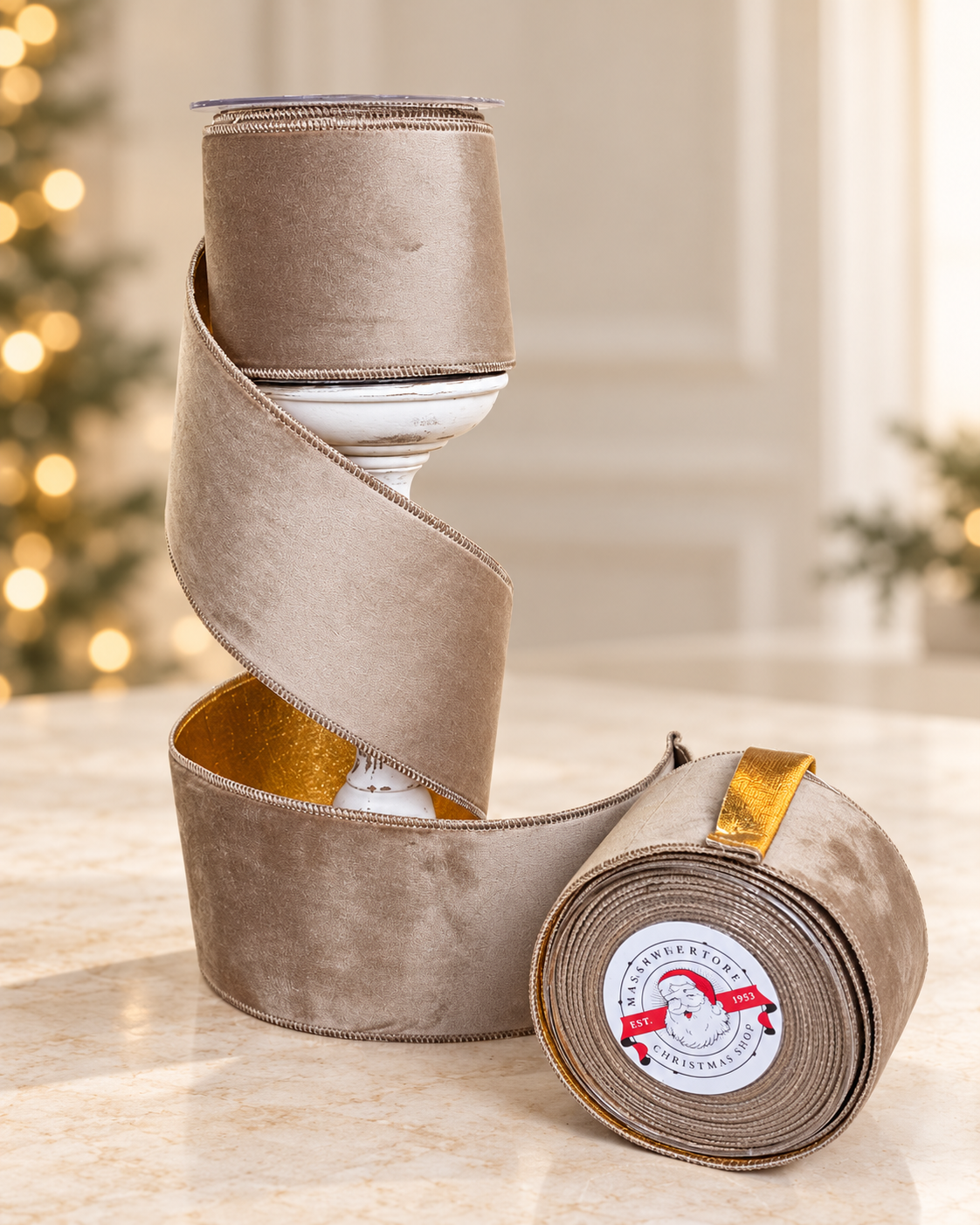 Latte Velvet Ribbon