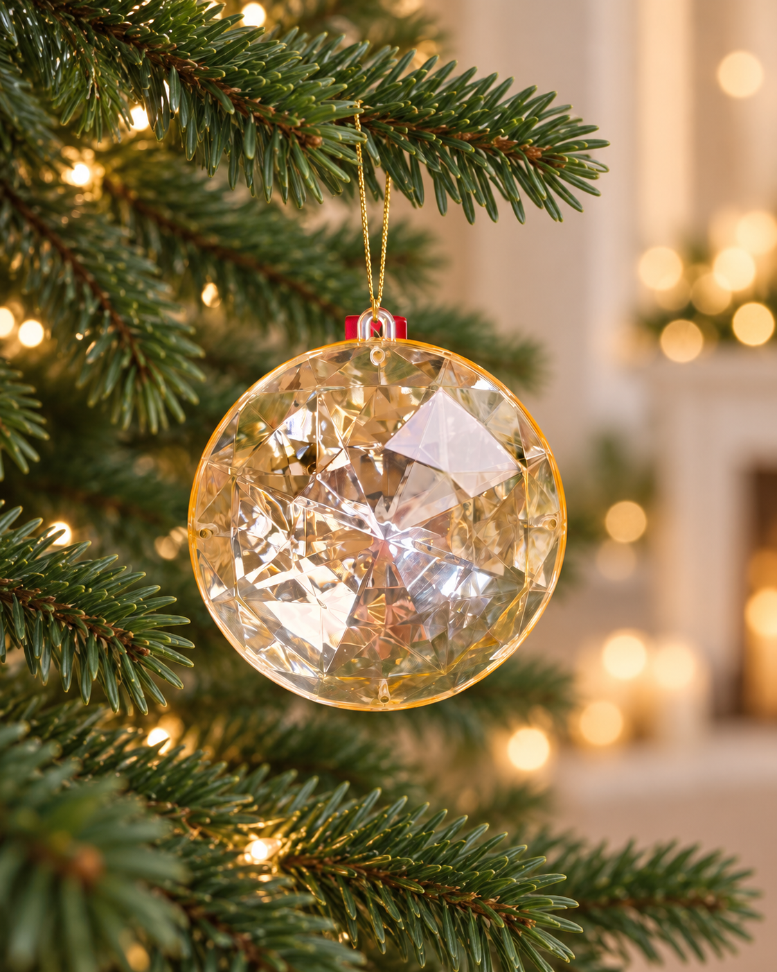 12.5CM Hanging Gold Gem Tree Ornament