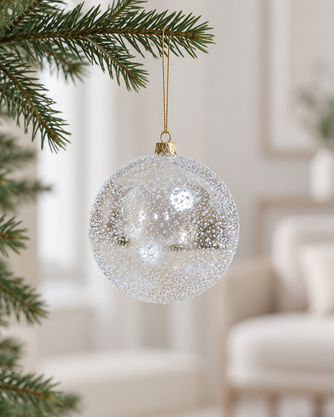 Transparent Glass Ball Ornament